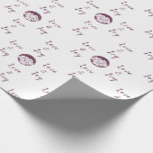 カスタマイズ可能な花屋のロゴ「愛と喜び」ホワイト ラッピングペーパー (角)