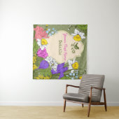 カスタマイズ可能な花柄 タペストリー (インサイチュ(横))