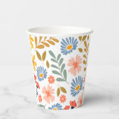 カスタマイズ可能な花柄「特別なシーン」 紙コップ (裏面)