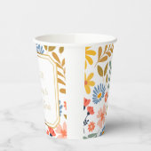 カスタマイズ可能な花柄「特別なシーン」 紙コップ (左)