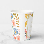 カスタマイズ可能な花柄「特別なシーン」 紙コップ (右)