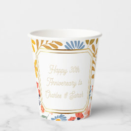 カスタマイズ可能な花柄「特別なシーン」 紙コップ