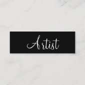 カスタマイズ可能な芸術家のプロフィールカード- スキニー名刺 (裏面)