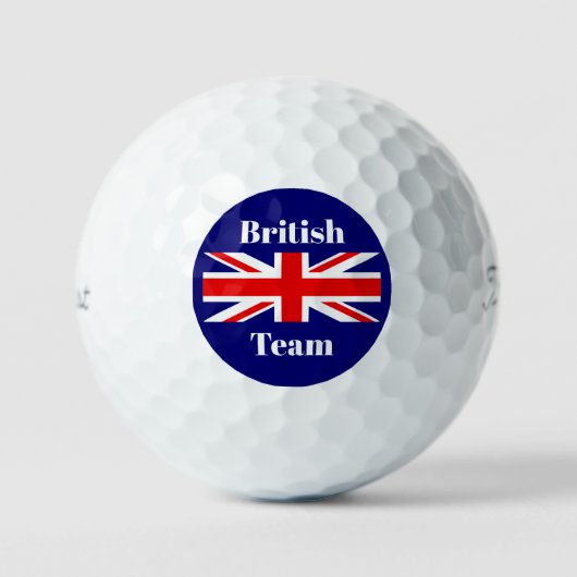 カスタマイズ可能な英国チーム 英国旗 ゴルフボール (正面)
