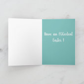 カスタマイズ可能な英語ブルドッグイースター カード (内部)