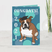 カスタマイズ可能な英語ブルドッグカード カード (正面)