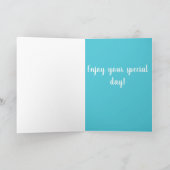 カスタマイズ可能な英語ブルドッグ誕生日 カード (内部)