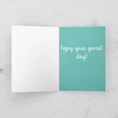 カスタマイズ可能な英語ブルドッグ誕生日 カード (内部)