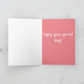 カスタマイズ可能な英語ブルドッグ誕生日 カード (内部)