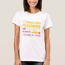 カスタマイズ可能な英語教師のシャツ Tシャツ