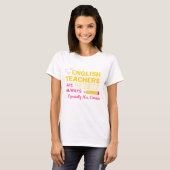 カスタマイズ可能な英語教師のシャツ Tシャツ (正面フル)