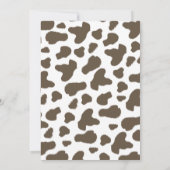 カスタマイズ可能な茶色のカウボーイ ベビーシャワー招待状 招待状 (裏面)