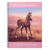 カスタマイズ可能な茶色のクリの花 ノートブック (正面)