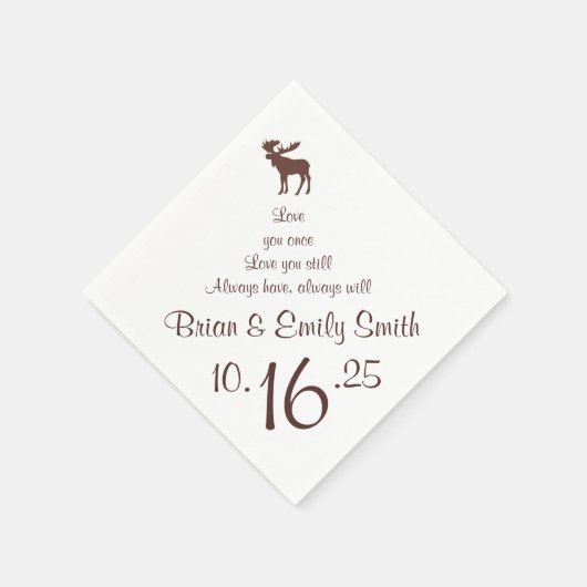 カスタマイズ可能な茶色のマウス紙ナプキン スタンダードカクテルナプキン (角)