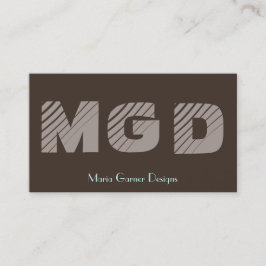 カスタマイズ可能な茶色のモノグラム名刺 名刺