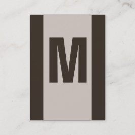 カスタマイズ可能な茶色のモノグラム名刺 名刺