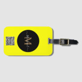 カスタマイズ可能な荷物タグ – QRコードと名前の追加 ラゲッジタグ (正面横)