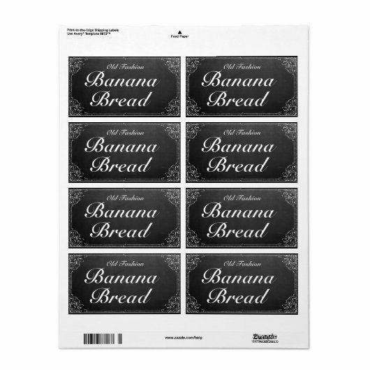 カスタマイズ可能な華美ヴィンテージフレームチャックボードラベル ラベル (フルシート)