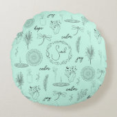 カスタマイズ可能な落ち着いた雰囲気 ラウンドクッション (正面)