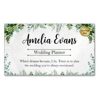 カスタマイズ可能な葉植物混載ビジネスカード マグネット名刺