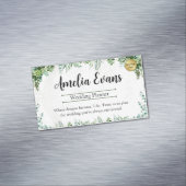 カスタマイズ可能な葉植物混載ビジネスカード マグネット名刺 (インサイチュ)