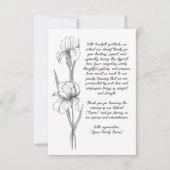 カスタマイズ可能な葬儀サンキューカード サンキューカード (正面)