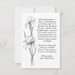 カスタマイズ可能な葬儀サンキューカード サンキューカード