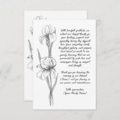 カスタマイズ可能な葬儀サンキューカード サンキューカード (正面/裏面)