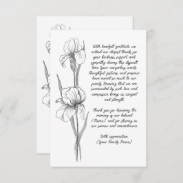カスタマイズ可能な葬儀サンキューカード サンキューカード