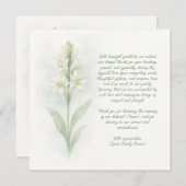 カスタマイズ可能な葬儀サンキューカード サンキューカード (正面/裏面)