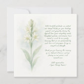 カスタマイズ可能な葬儀サンキューカード サンキューカード (正面)