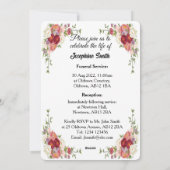 カスタマイズ可能な葬式招待状カード シーズンカード (裏面)