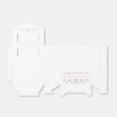 カスタマイズ可能な薄紫フローラベビーシャワー特典ボックス フェイバーボックス (折り畳みなし)