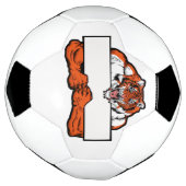 カスタマイズ可能な虎のロゴ  サッカーボール (回転)