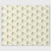 カスタマイズ可能な虎猫ラッピング紙を備えた文字キット ラッピングペーパー (フラット)