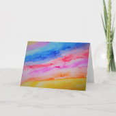 カスタマイズ可能な虹の水色 カード (正面)