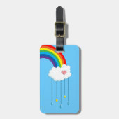 カスタマイズ可能な虹の荷物の革紐 ラゲッジタグ (正面縦)