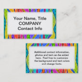 カスタマイズ可能な虹ストライプ名刺 名刺 (正面/裏面)