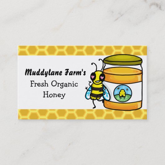 カスタマイズ可能な蜜蜂ビジネス 名刺 (正面)