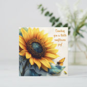 カスタマイズ可能な蝶とヒマワリ文字 シーズンカード (スタンド正面)