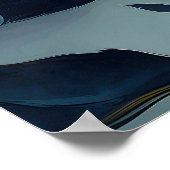 カスタマイズ可能な蝶とヒマワリ文字 ポスター (角)