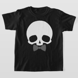 カスタマイズ可能な蝶ネクタイのドクロ Tシャツ