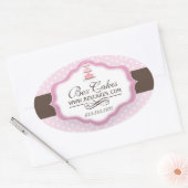 カスタマイズ可能な装飾ベーカリーシール 楕円形シール (封筒)