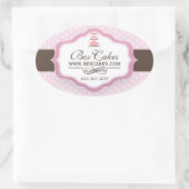 カスタマイズ可能な装飾ベーカリーシール 楕円形シール (バッグ)