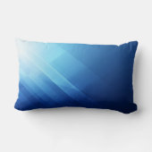 カスタマイズ可能な装飾用クッション – 青アクセント ランバークッション (裏面)