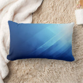 カスタマイズ可能な装飾用クッション – 青アクセント ランバークッション (ブランケット)