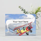 カスタマイズ可能な複葉機の牽引の旗 招待状 (スタンド正面)