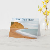 カスタマイズ可能な西ベイ、ドーセット カード (黄色い花)