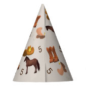 カスタマイズ可能な西洋のテーマ パーティーハット (裏面)