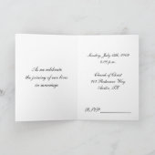 カスタマイズ可能な西洋の結婚式カード 招待状 (内部)